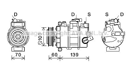 AVA QUALITY COOLING Компрессор, кондиционер VWK356